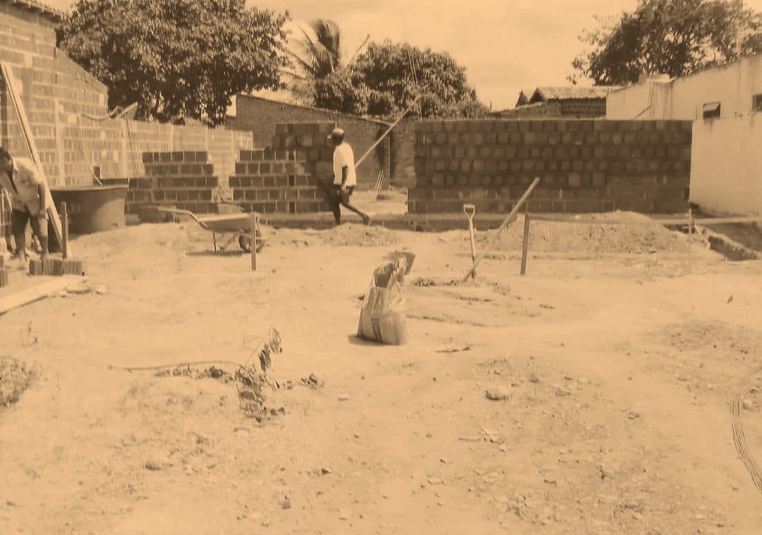 Registro da construção da sede da ODCS